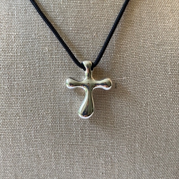 Tiffany & Co. Elsa Peretti Sterling Silver Cross Pendant - Picture 2 of 8